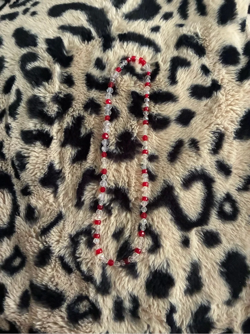 Red & Clear Beaded waistbeads - Women Accessories